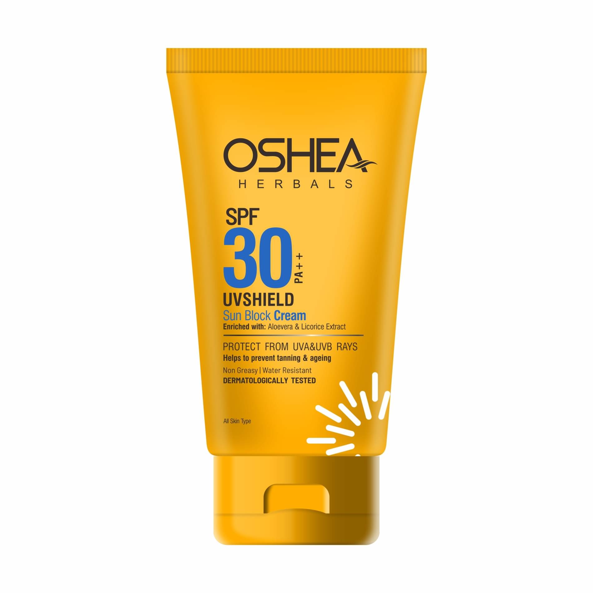    			Oshea Herbals SPF 30 PA ++ UV SHIELD SUN BLOCK CREAM120Grams