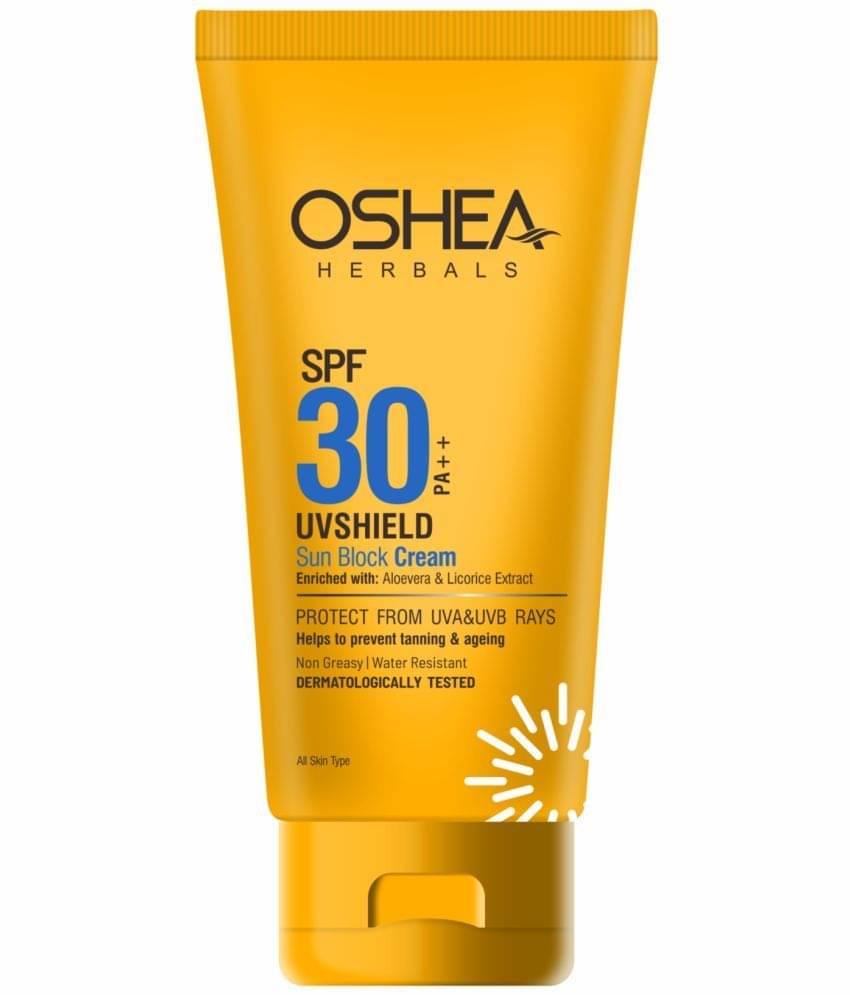     			Oshea Herbals UV SHIELD SUN BLOCK CREAM SPF 30 PA ++ 60Grams