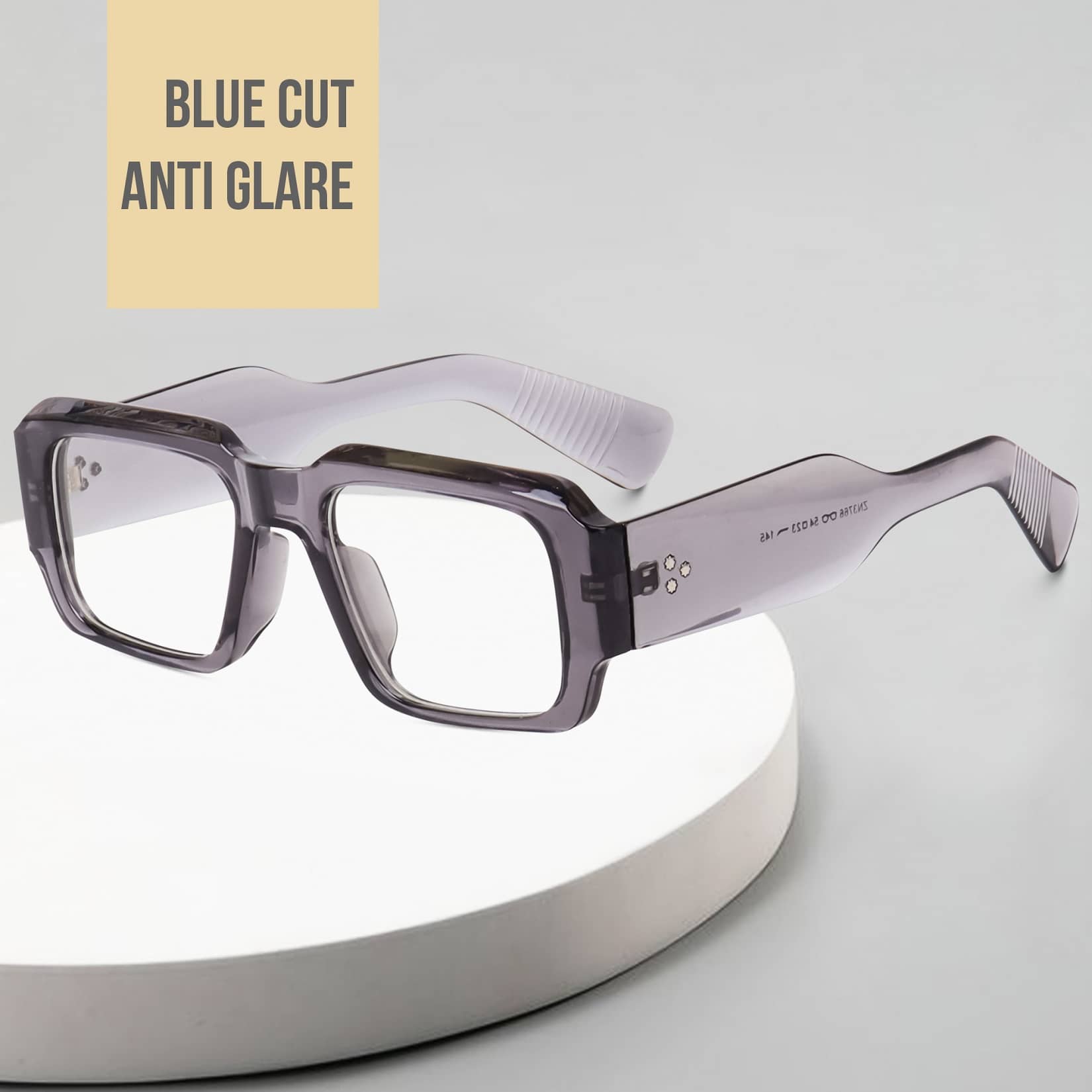 Peter Jones Grey Full Rim Oversized Computer Glasses ( Pack of 1 )