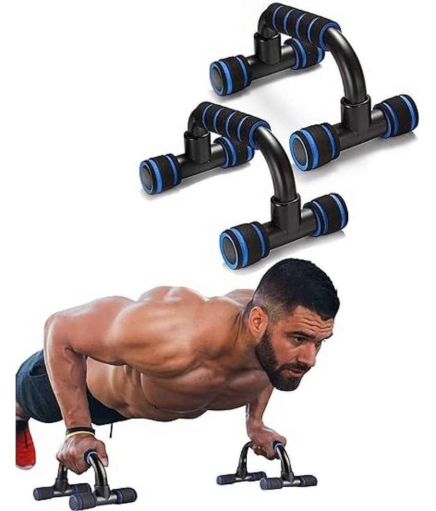 Push Up Bars Workout Equipment Fitness - GYM, Exercise with Cushioned Foam Grip and Non-Slip Sturdy Structure Portable for Home Fitness Training for Men & Women, (Blue) Pack of 1 - Sports and Fitness Equipment | Buy online on ZillyBuy