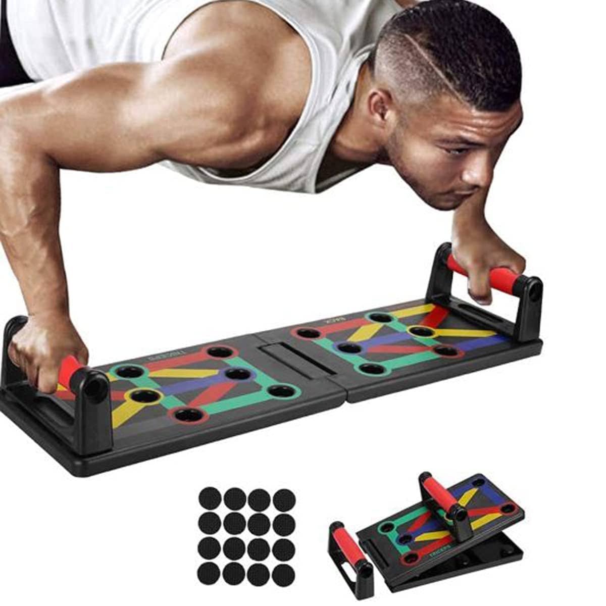 Pushup Board,15 in 1 Push up Stand Multifunction Flex Board for Chest, Triceps, Shoulder And Back Muscles Home Workout Gym Equipment for Men & Women chest Exercise equipment, Pack of 1 - Sports and Fitness Equipment | Buy online on ZillyBuy