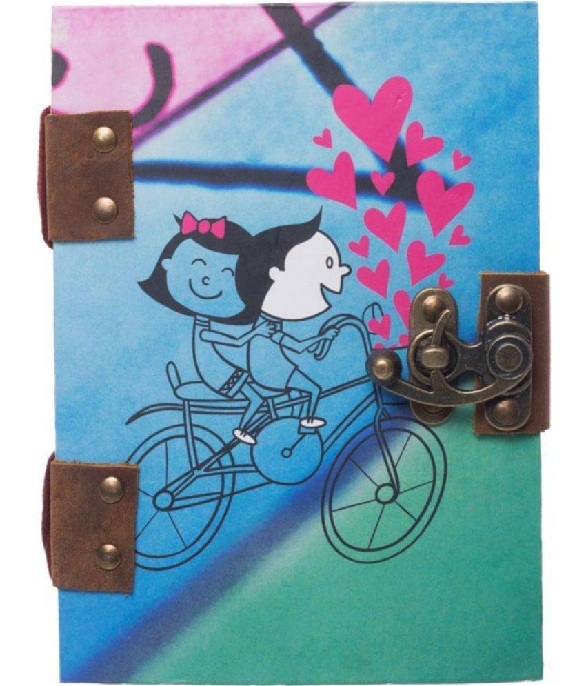     			Rjkart Handcrafted Cardbord Diary A5 Diary Unruled 200 Pages (Multicolor) - 120 GSM