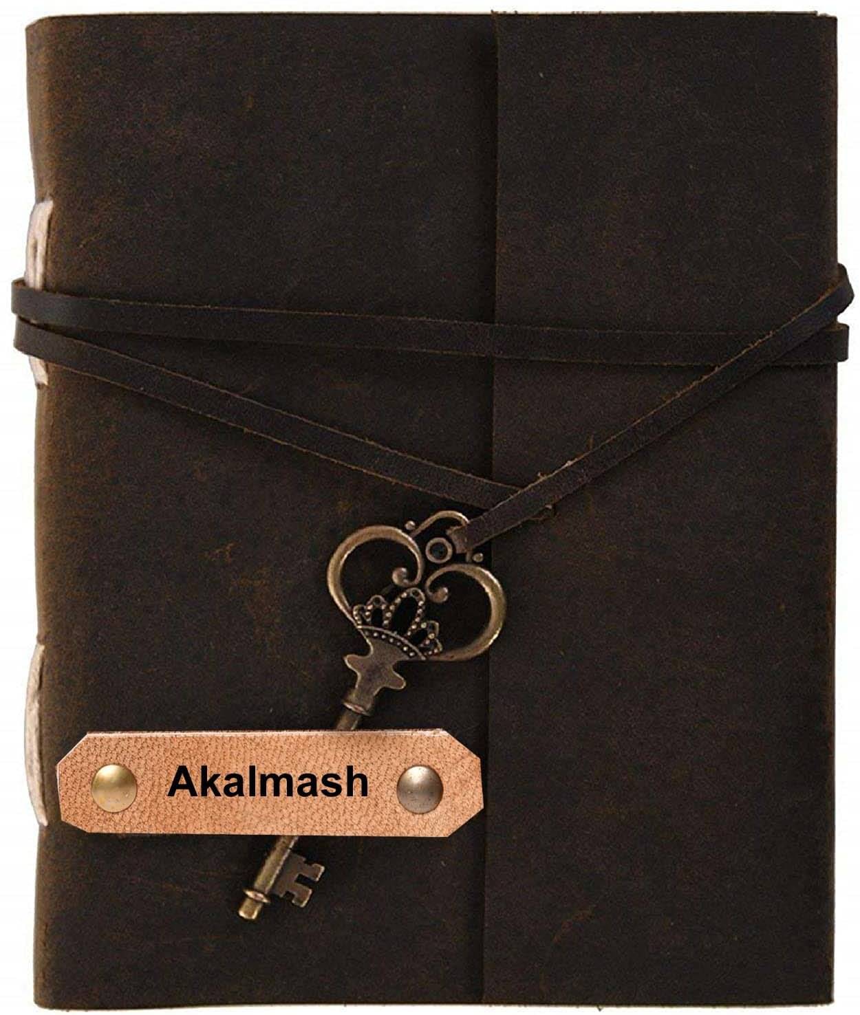     			Rjkart Printed Leather Diary A5 Diary Unruled 200 Pages (Brown) - 120 GSM