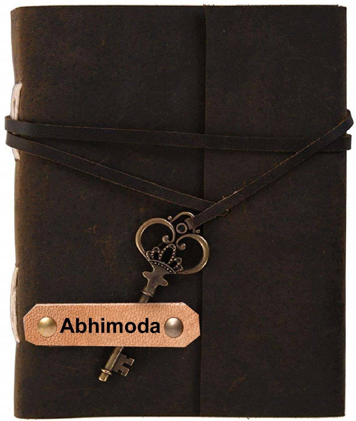     			Rjkart Printed Leather Diary A5 Diary Unruled 200 Pages (Brown) - 110 GSM