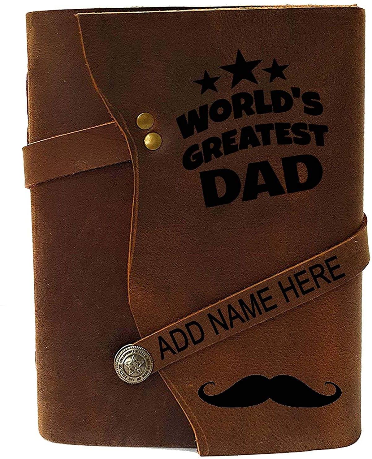     			Rjkart Printed Leather Diary A5 Diary Unruled 200 Pages (Brown) - 110 GSM