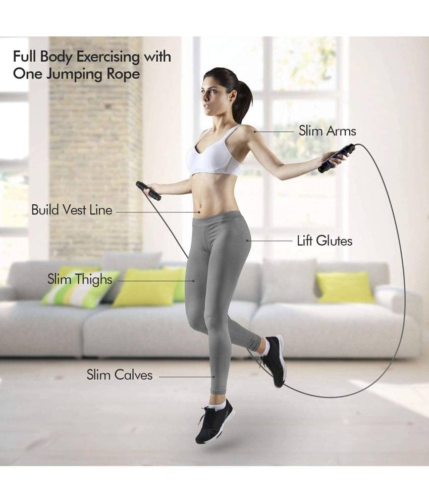 Skipping Rope for Men and Women Jumping Rope With Adjustable Height Speed Skipping Rope for Exercise, Gym, Sports Fitness Adjustable Jump Rope, Pack of 1 Skipping Rope for Men and Women Jumping Rope With Adjustable Height Speed Skipping Rope for Exercise, Gym, Sports Fitness Adjustable Jump Rope, Pack of 1