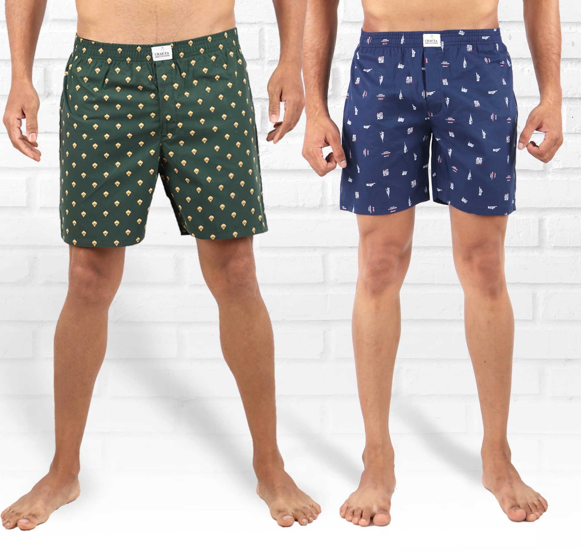 Supersquad Pack of 2 Cotton Boxers For Men's ( Multicolor )