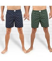 Supersquad Pack of 2 Cotton Boxers For Men's ( Multicolor )