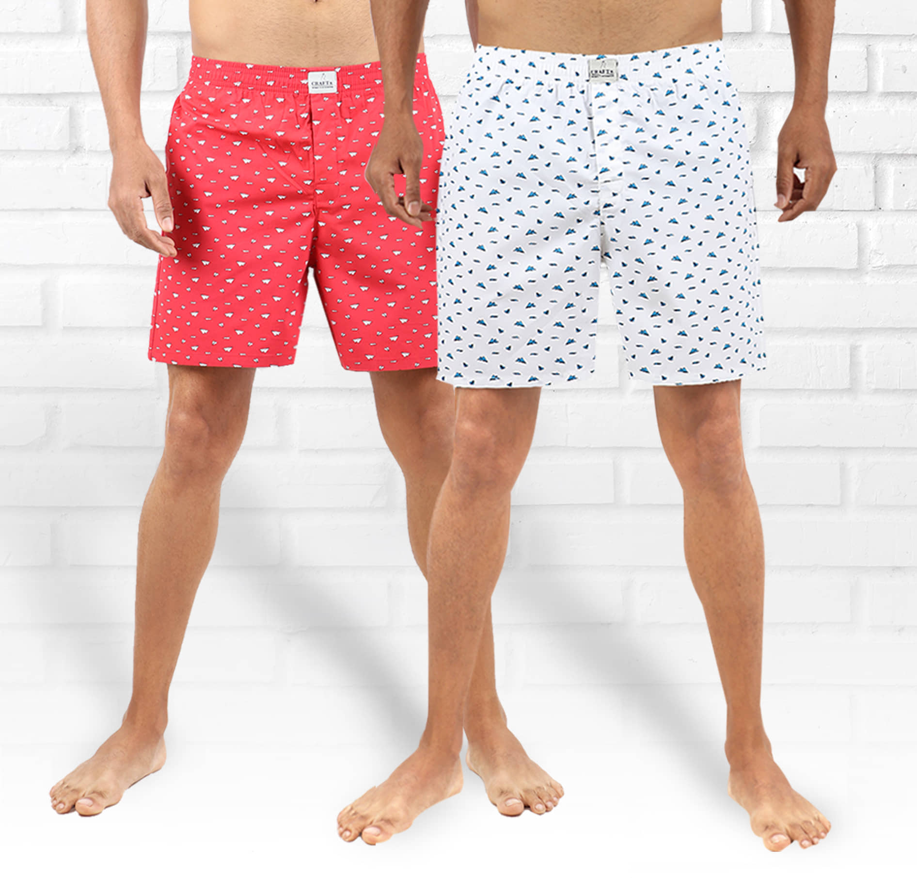 Supersquad Pack of 2 Cotton Boxers For Men's ( Multicolor )