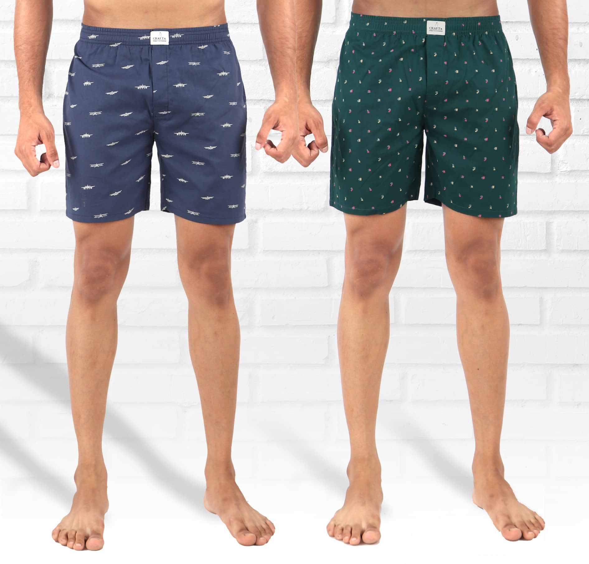 Supersquad Pack of 2 Cotton Boxers For Men's ( Multicolor )