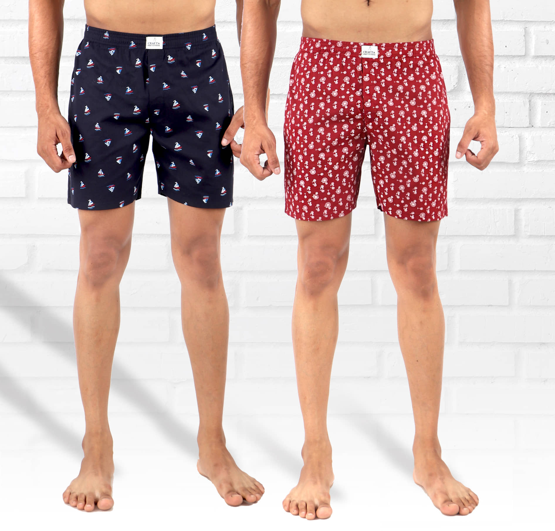 Supersquad Pack of 2 Cotton Boxers For Men's ( Multicolor )