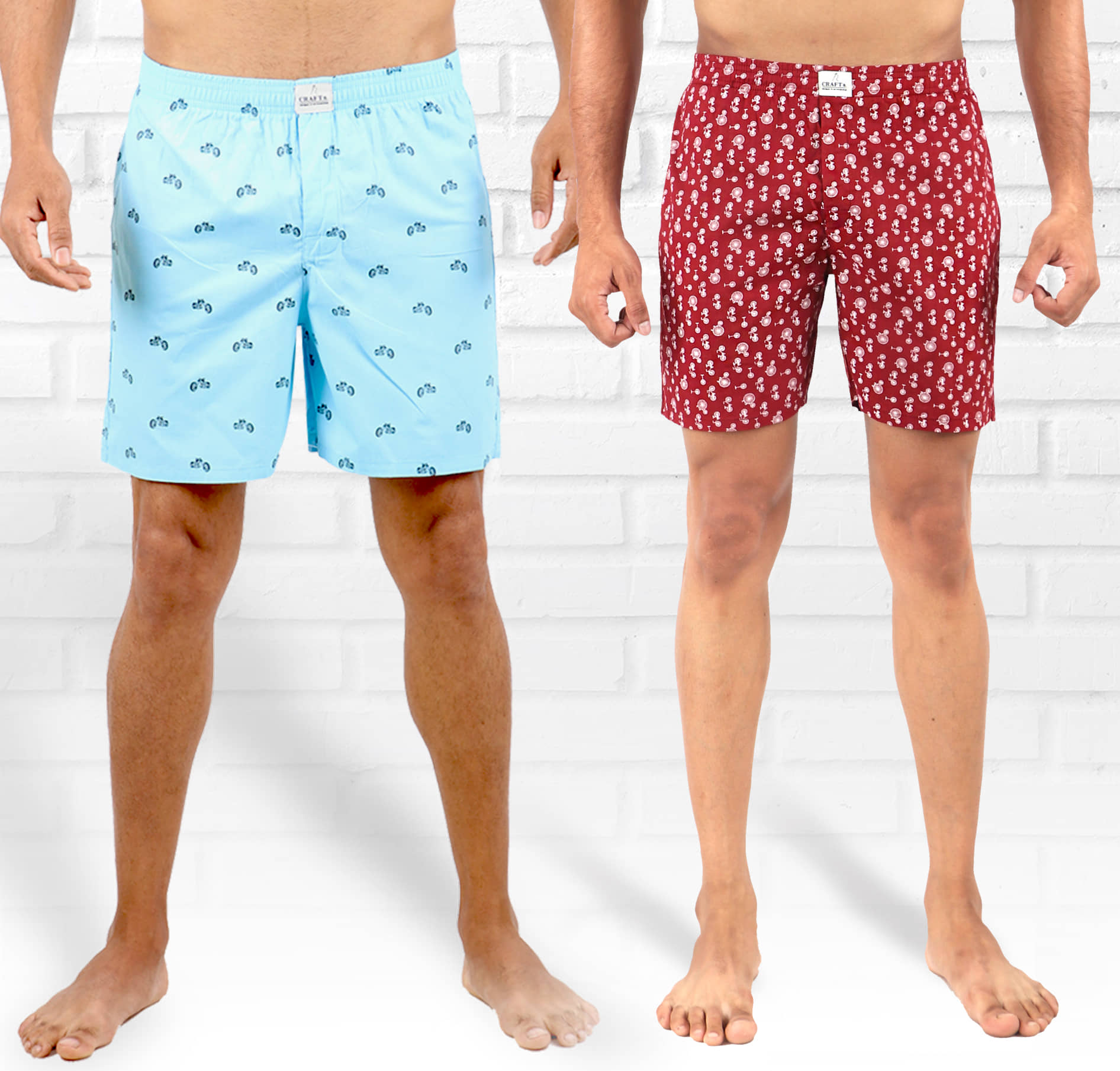Supersquad Pack of 2 Cotton Boxers For Men's ( Multicolor )