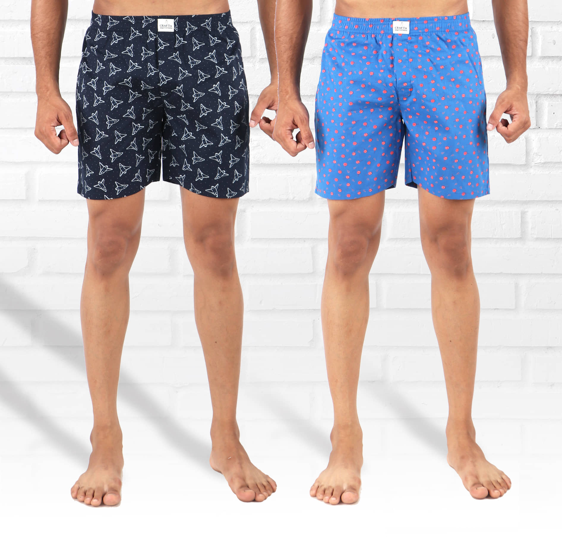 Supersquad Pack of 2 Cotton Boxers For Men's ( Multicolor )