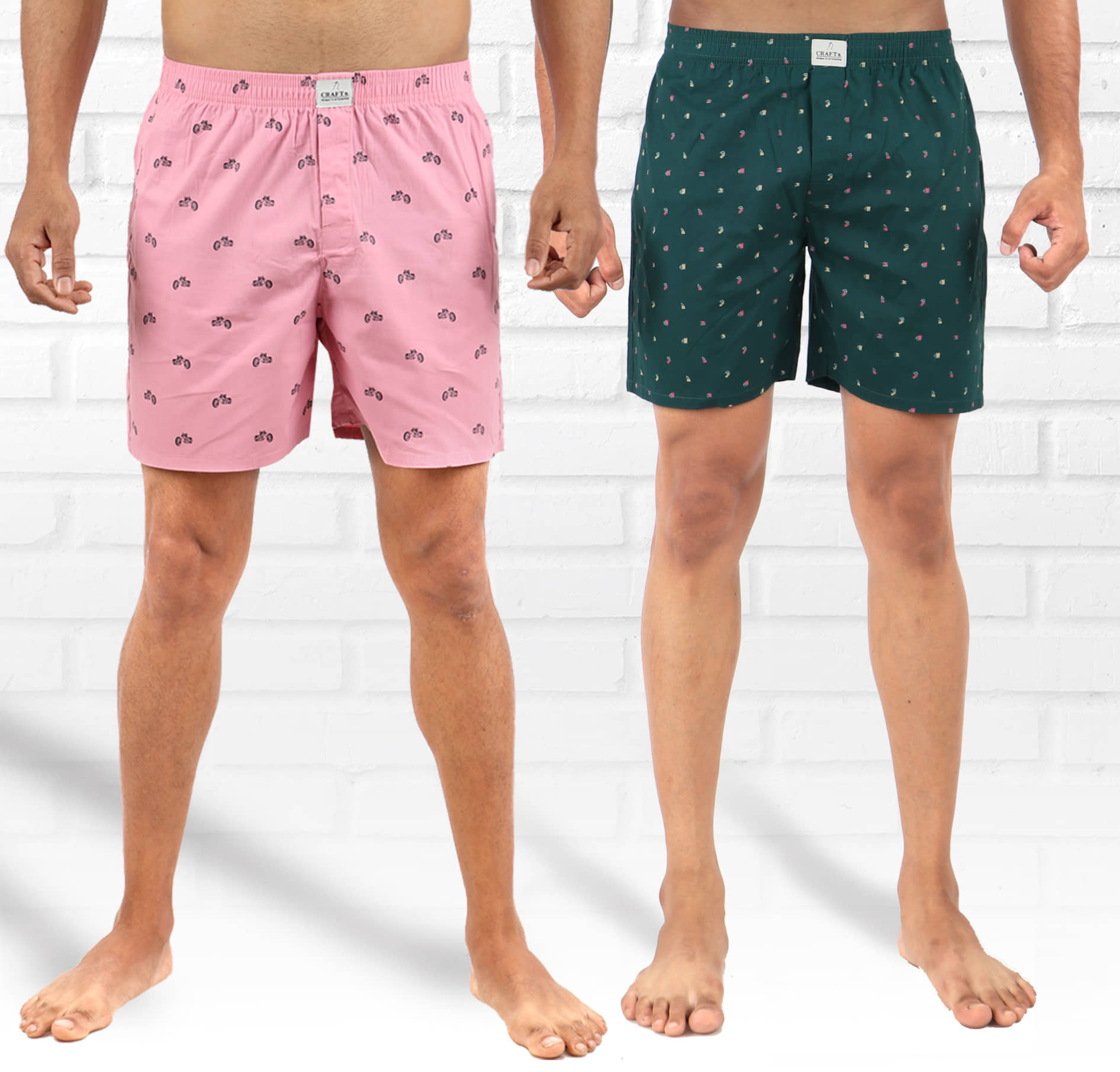 Supersquad Pack of 2 Cotton Boxers For Men's ( Multicolor )