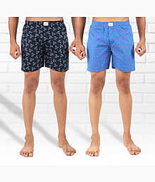 Supersquad Pack of 2 Cotton Boxers For Men's ( Multicolor )