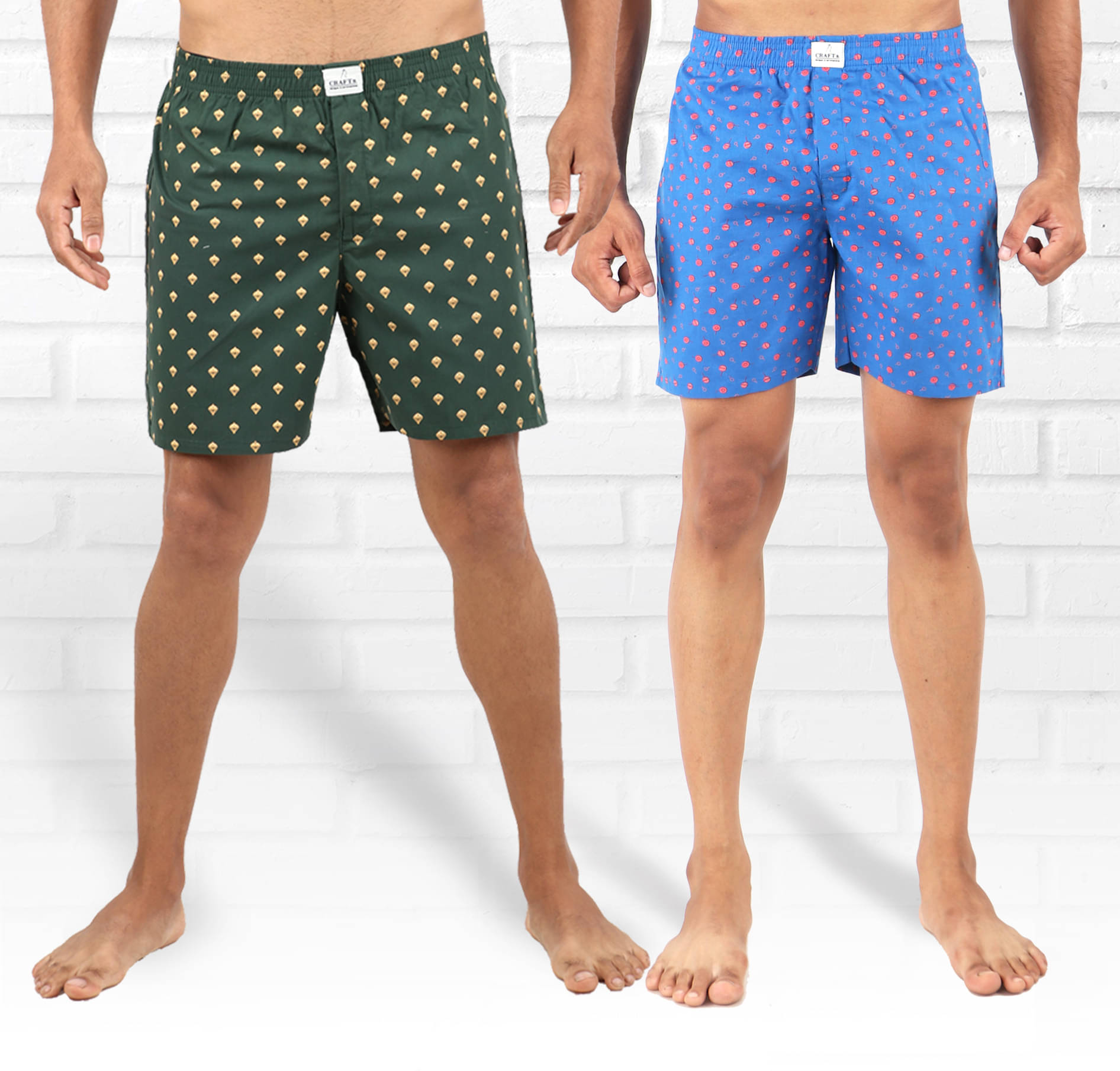 Supersquad Pack of 2 Cotton Boxers For Men's ( Multicolor ) Supersquad Pack of 2 Cotton Boxers For Men's ( Multicolor )