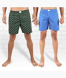 Supersquad Pack of 2 Cotton Boxers For Men's ( Multicolor )