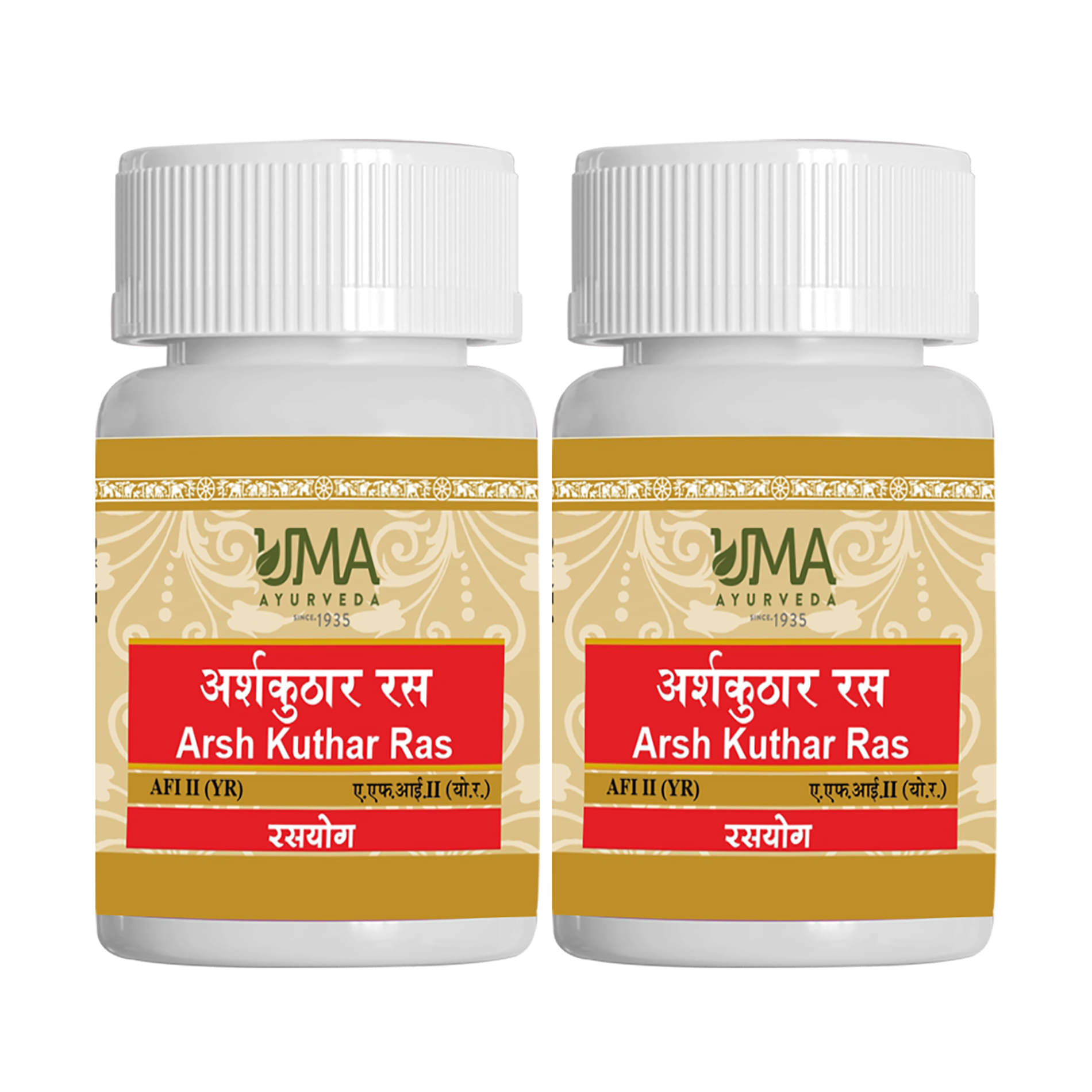     			UMA AYURVEDA Arshkuthar Ras Tablet 40 no.s Pack Of 2