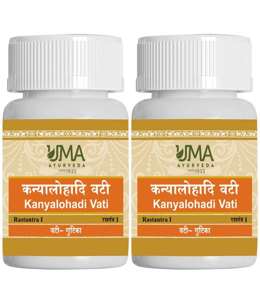 UMA AYURVEDA Kanyalohadi Vati Tablet for Female Disorders, Menopause Support 40 No.s (Pack of 2) UMA AYURVEDA Kanyalohadi Vati Tablet for Female Disorders, Menopause Support 40 No.s (Pack of 2)