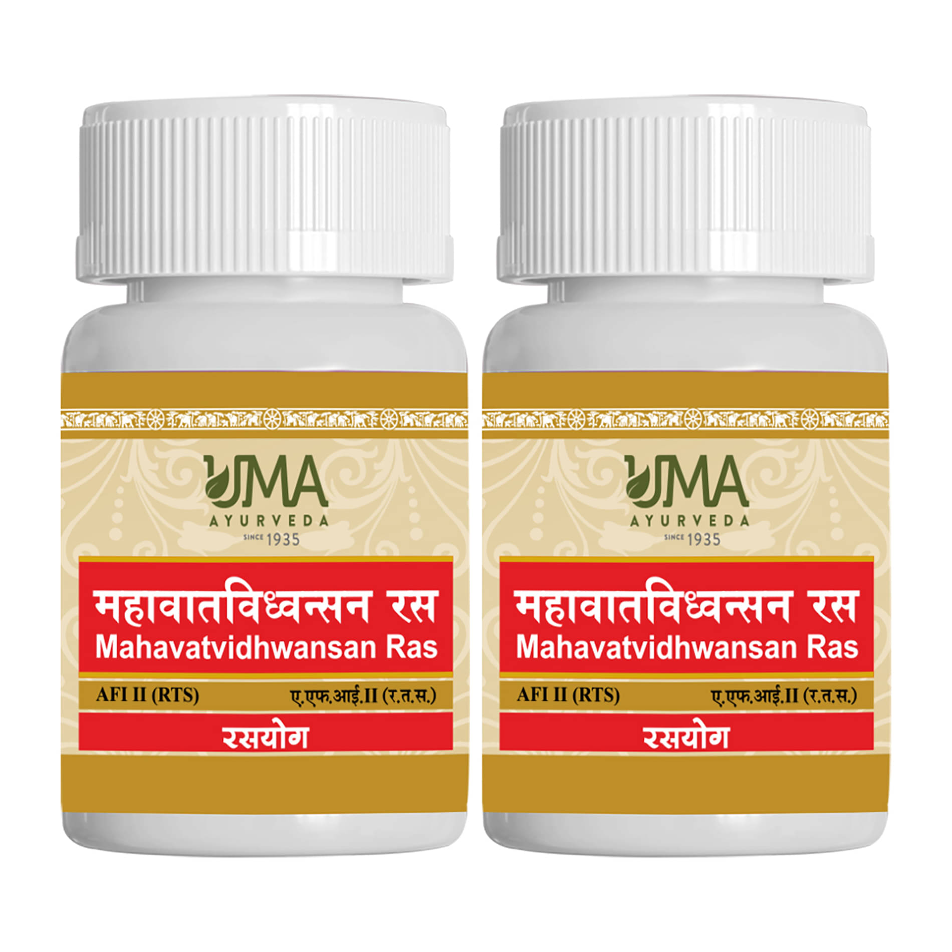 UMA AYURVEDA Mahavatvidhwansan Ras Tablet for Bone Joint and Muscle Care 40 No.s (Pack of 2) UMA AYURVEDA Mahavatvidhwansan Ras Tablet for Bone Joint and Muscle Care 40 No.s (Pack of 2)