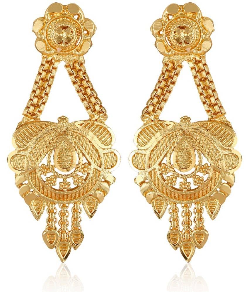 Vighnaharta Golden Chandbalis Earrings ( Pack of 1 ) - Earrings | Buy online on ZillyBuy