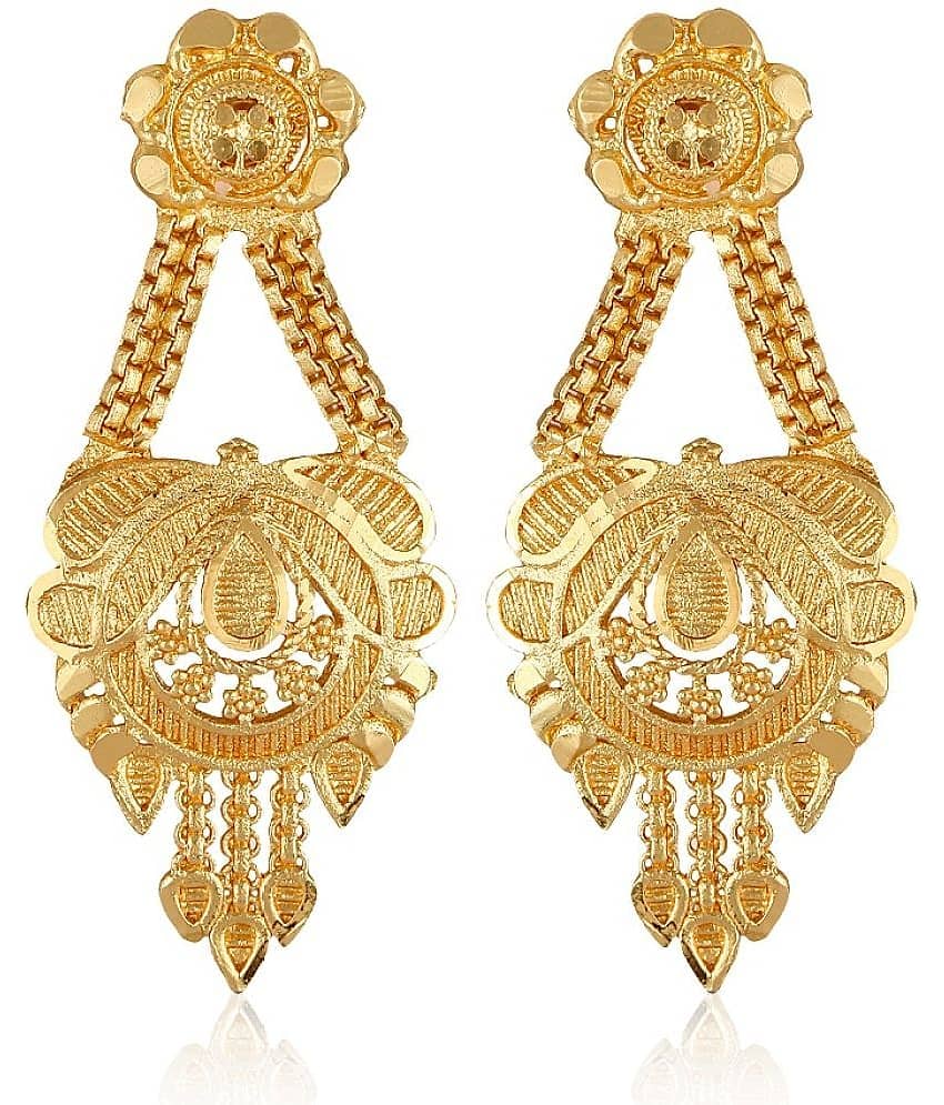 Vighnaharta Golden Chandbalis Earrings ( Pack of 1 ) - Earrings | Buy online on ZillyBuy