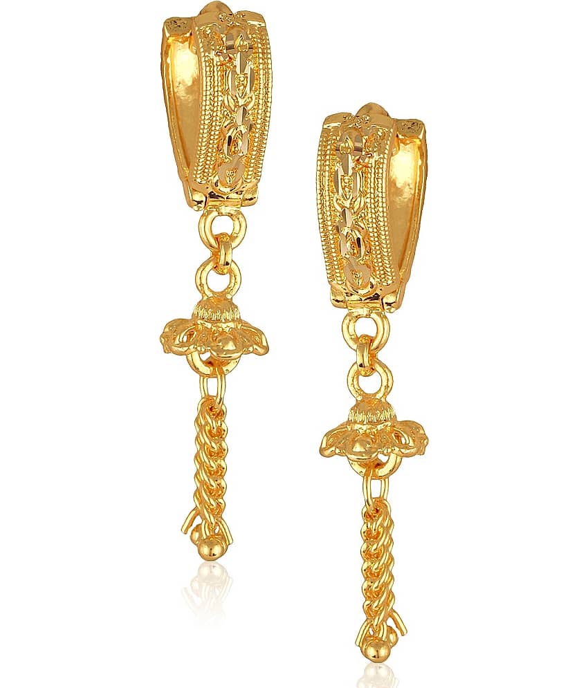 Vighnaharta Golden Jhumki Earrings ( Pack of 1 ) - Earrings | Buy online on ZillyBuy