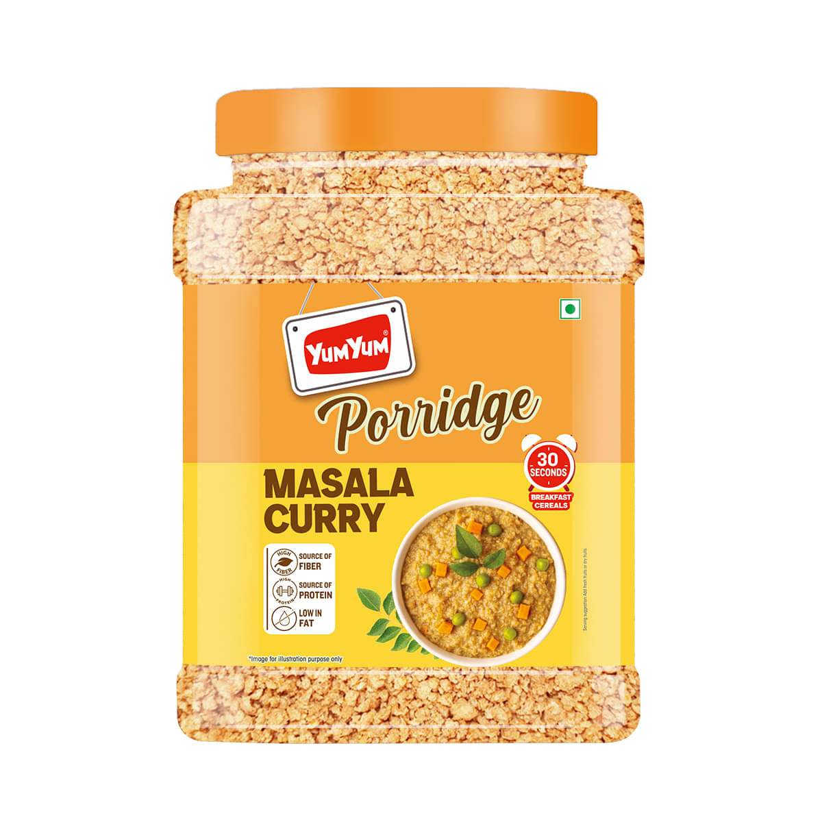 YUM YUM Masala Curry Porridge 750g Jar/ Healthy breakfast Cereal/Ready to Eat/Low in Fat (750 g) YUM YUM Masala Curry Porridge 750g Jar/ Healthy breakfast Cereal/Ready to Eat/Low in Fat (750 g)