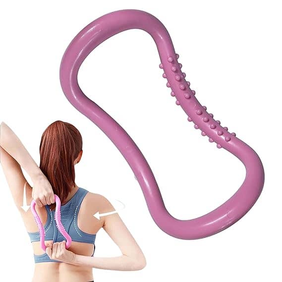 Yoga Pilates Stretch Ring Set,Fitness Shaping Training Circle Multi-Functional Women Pilates Sport Equipment Soft Body Workout Exercise Resistance Support Tools for Home/Gym -Pink, Pack of 1 - Sports and Fitness Equipment | Buy online on ZillyBuy