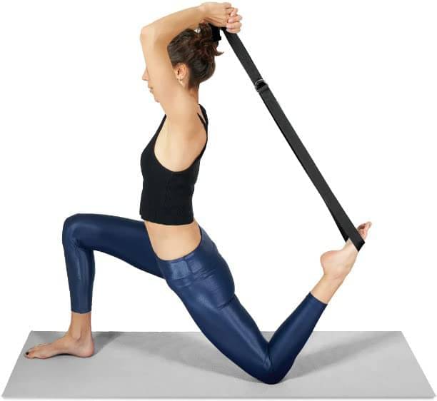 Yoga Strap with Ebook - Durable Cotton Exercise Straps ,Adjustable D-Ring Buckle for Stretching, General Fitness, Flexibility and Physical Therapy, Pack of 1 Yoga Strap with Ebook - Durable Cotton Exercise Straps ,Adjustable D-Ring Buckle for Stretching, General Fitness, Flexibility and Physical Therapy, Pack of 1