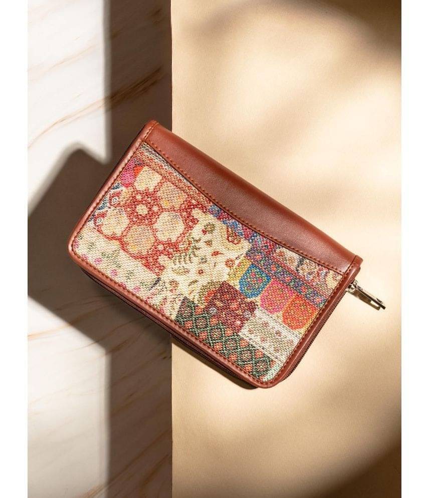     			Zouk Jute Multi Women's Zip Around Wallet ( Pack of 1 )