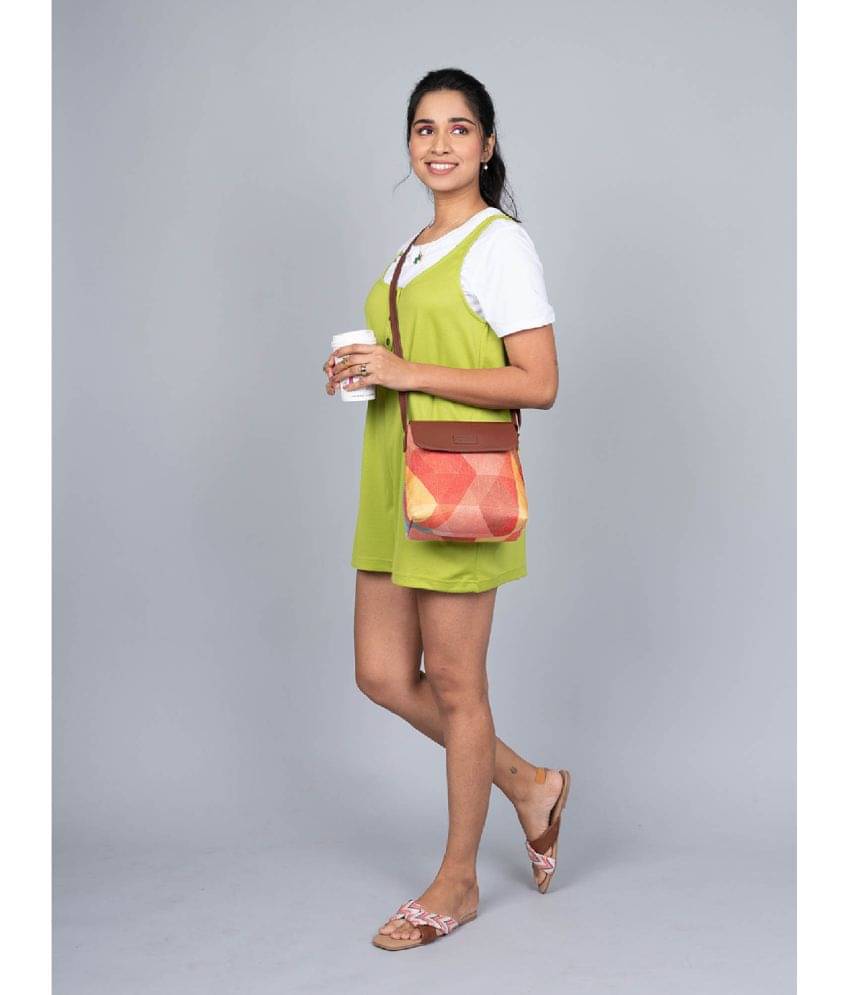 Zouk Sling Bag Jute Set of 1 ( Multicolor ) Zouk Sling Bag Jute Set of 1 ( Multicolor )