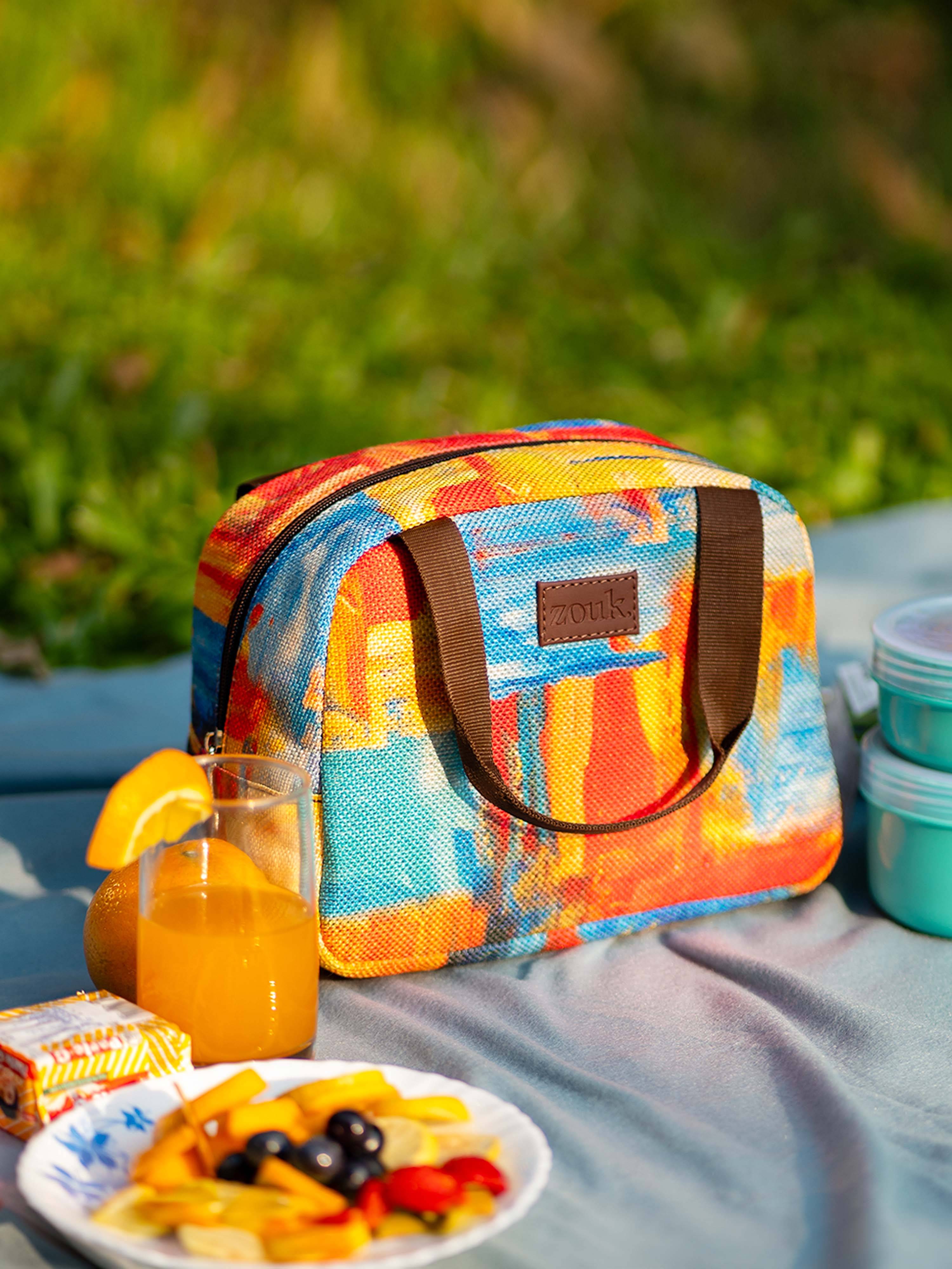     			Zouk Multicolor Lunch Bags ( 1 Pc )
