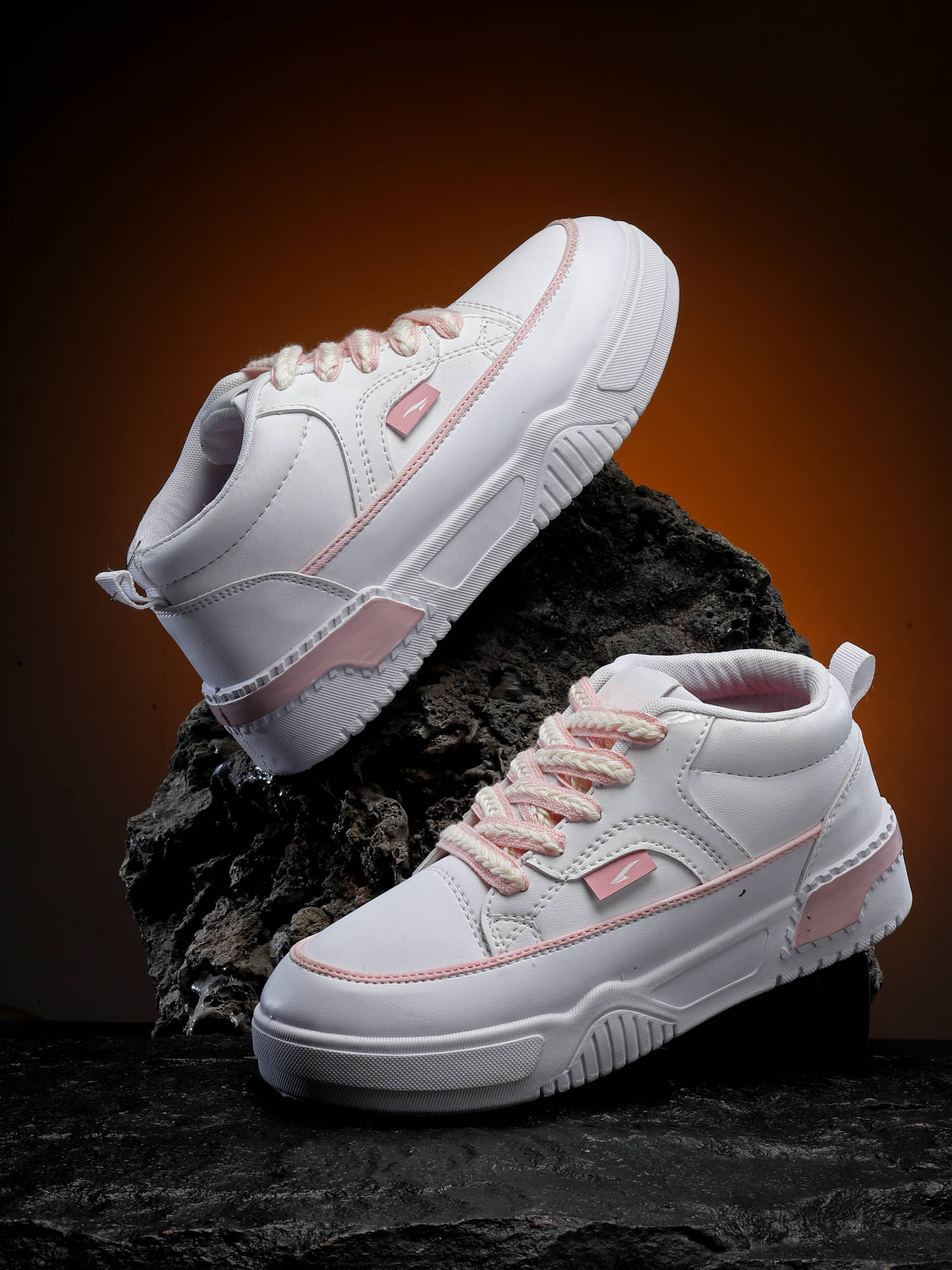     			ASIAN White Women's Sneakers