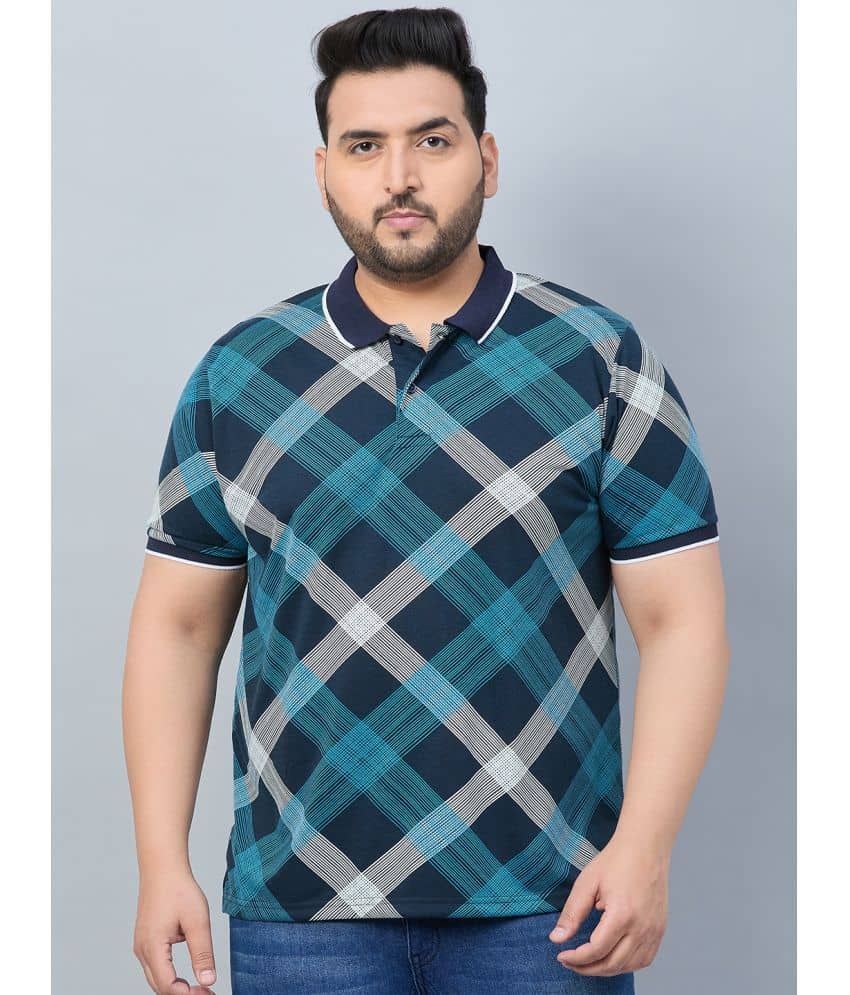 AUSTIVO Pack of 1 Cotton Blend Regular Fit Printed Half Sleeves Men's Polo T Shirt ( Multicolor )