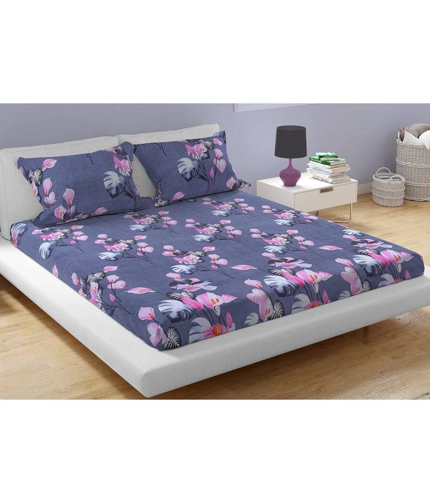 Aazeem Polyester 1 Double Bedsheet with 2 Pillow Covers ( Gray ) Aazeem Polyester 1 Double Bedsheet with 2 Pillow Covers ( Gray )