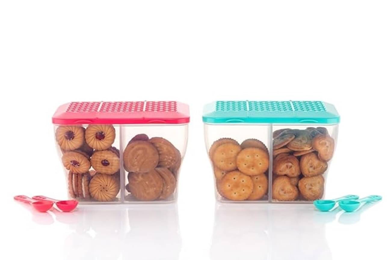     			Analog Kitchenware Spice/Masala/Veg. Plastic Multicolor Spice Container ( Set of 2 )