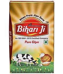 Bihari ji Pure Ghee for Better Digestion and Immunity 1l tetra-1 Ghee