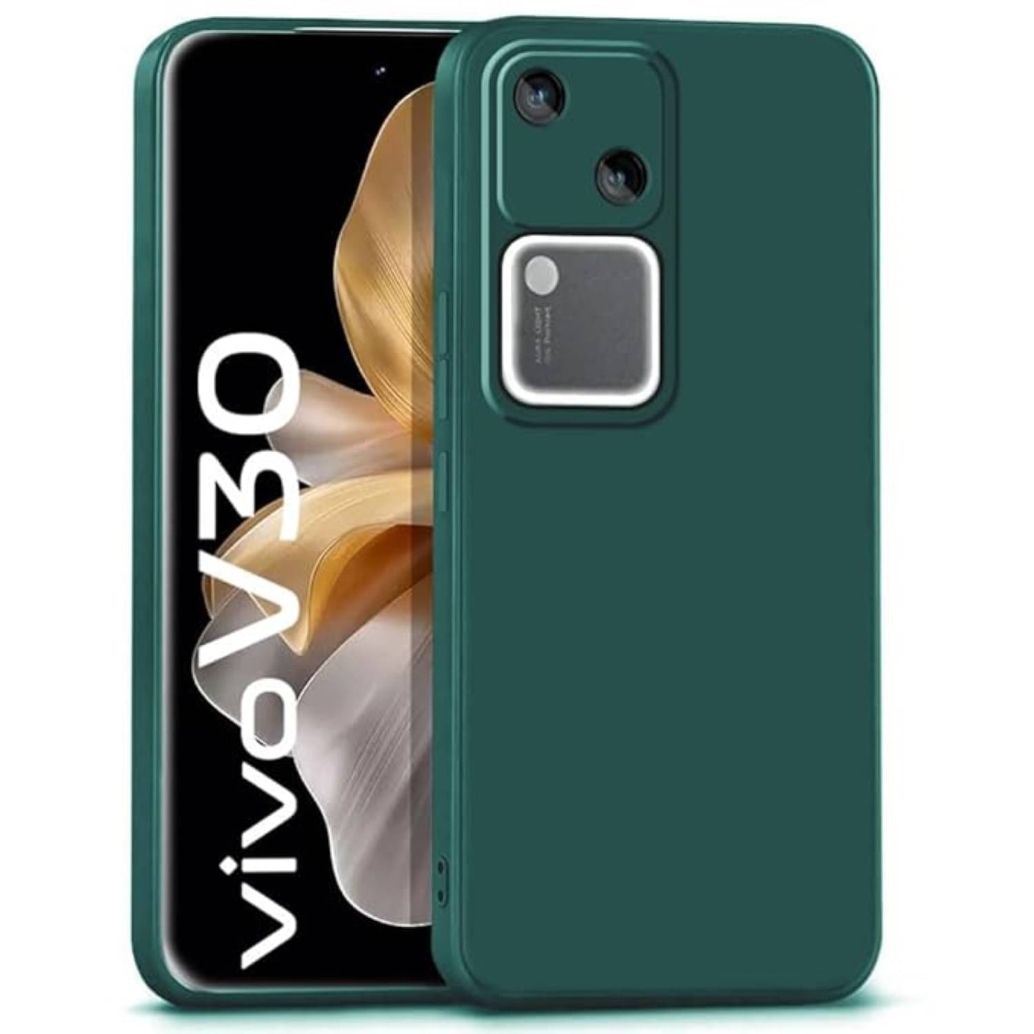    			Case Vault Covers Silicon Soft cases Compatible For Silicon Vivo V30 5G ( Pack of 1 )
