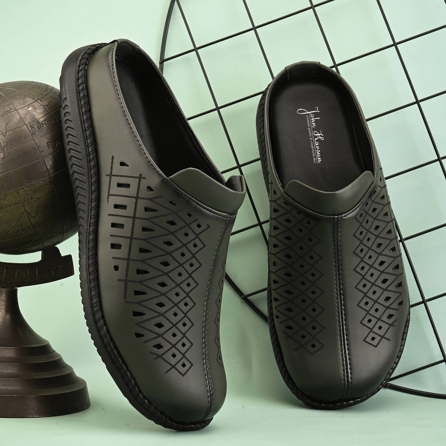     			John Karsun - Olive Men's Sandals