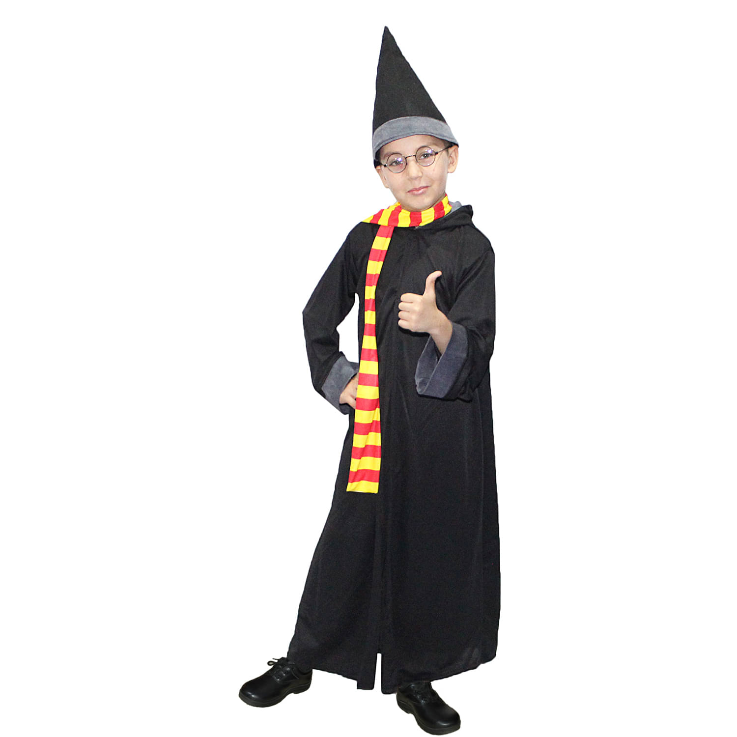     			Kaku Fancy Dresses Hary Magician Fancy Dress For Kids/Hogwarts/Halloween Costume/Cosplay Costume -Black, 3-4 Years, For Boys