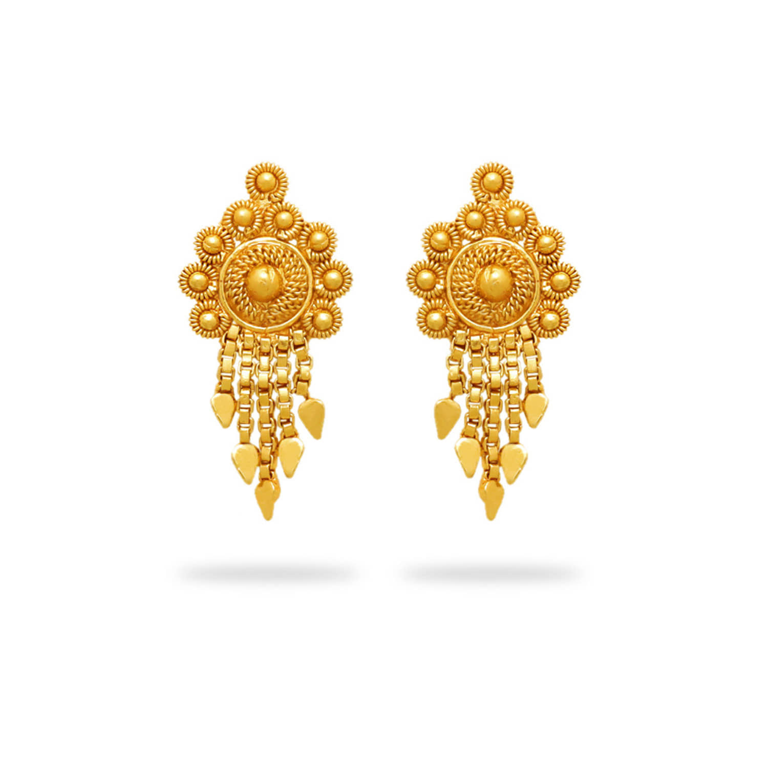 LUV FASHION Golden Chandbalis Earrings ( Pack of 1 ) - Earrings | Buy online on ZillyBuy