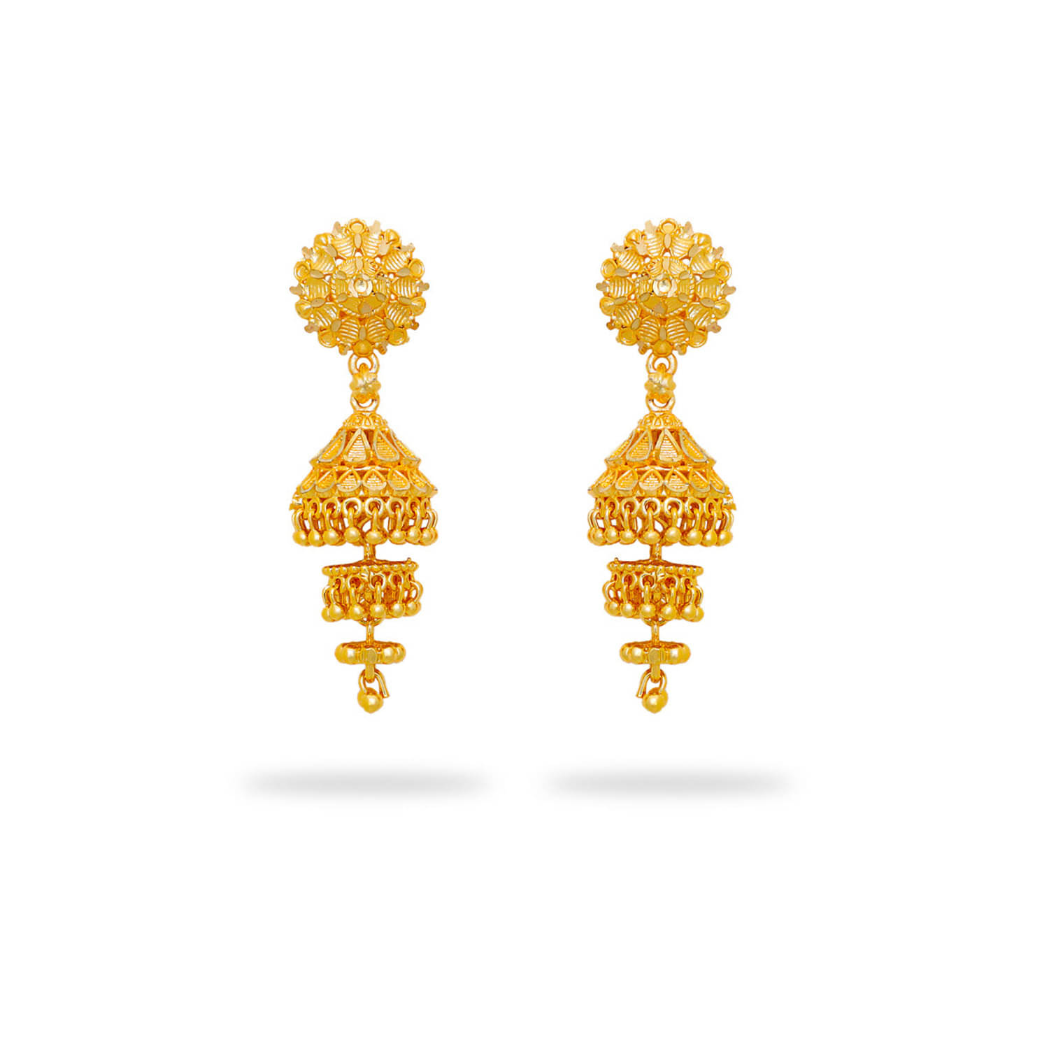     			LUV FASHION Golden Chandbalis Earrings ( Pack of 1 )