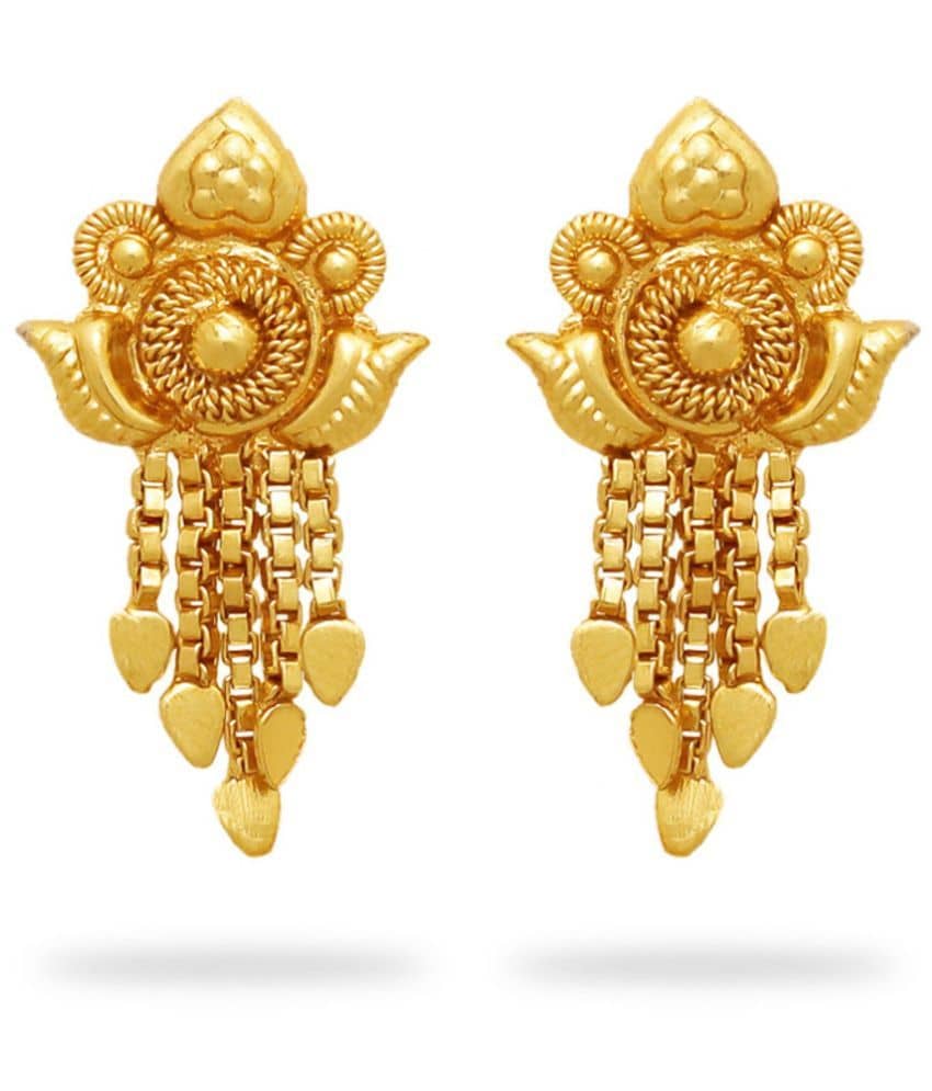 LUV FASHION Golden Chandbalis Earrings ( Pack of 1 ) - Earrings | Buy online on ZillyBuy