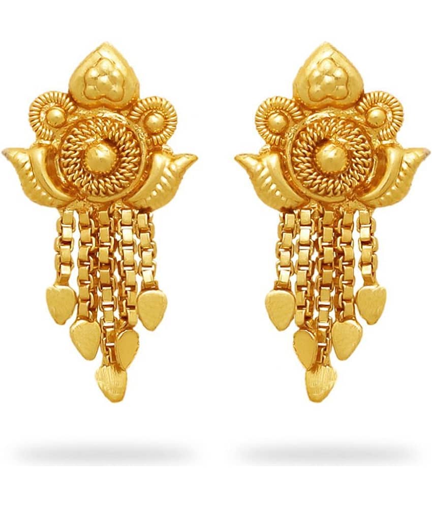 LUV FASHION Golden Chandbalis Earrings ( Pack of 1 ) - Earrings | Buy online on ZillyBuy