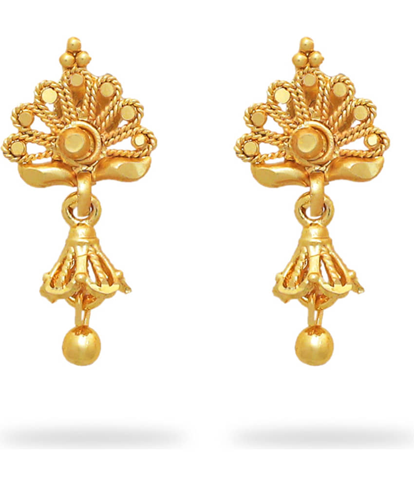 LUV FASHION Golden Chandbalis Earrings ( Pack of 1 ) - Earrings | Buy online on ZillyBuy