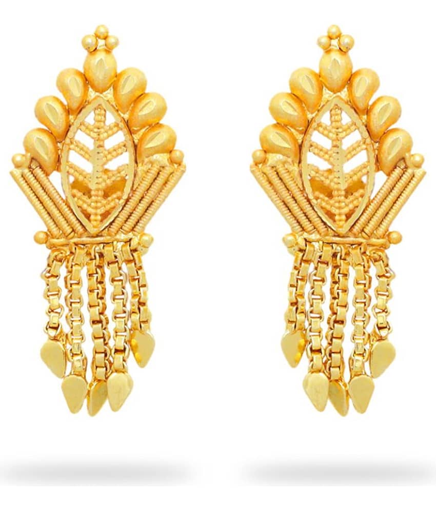 LUV FASHION Golden Chandbalis Earrings ( Pack of 1 ) - Earrings | Buy online on ZillyBuy