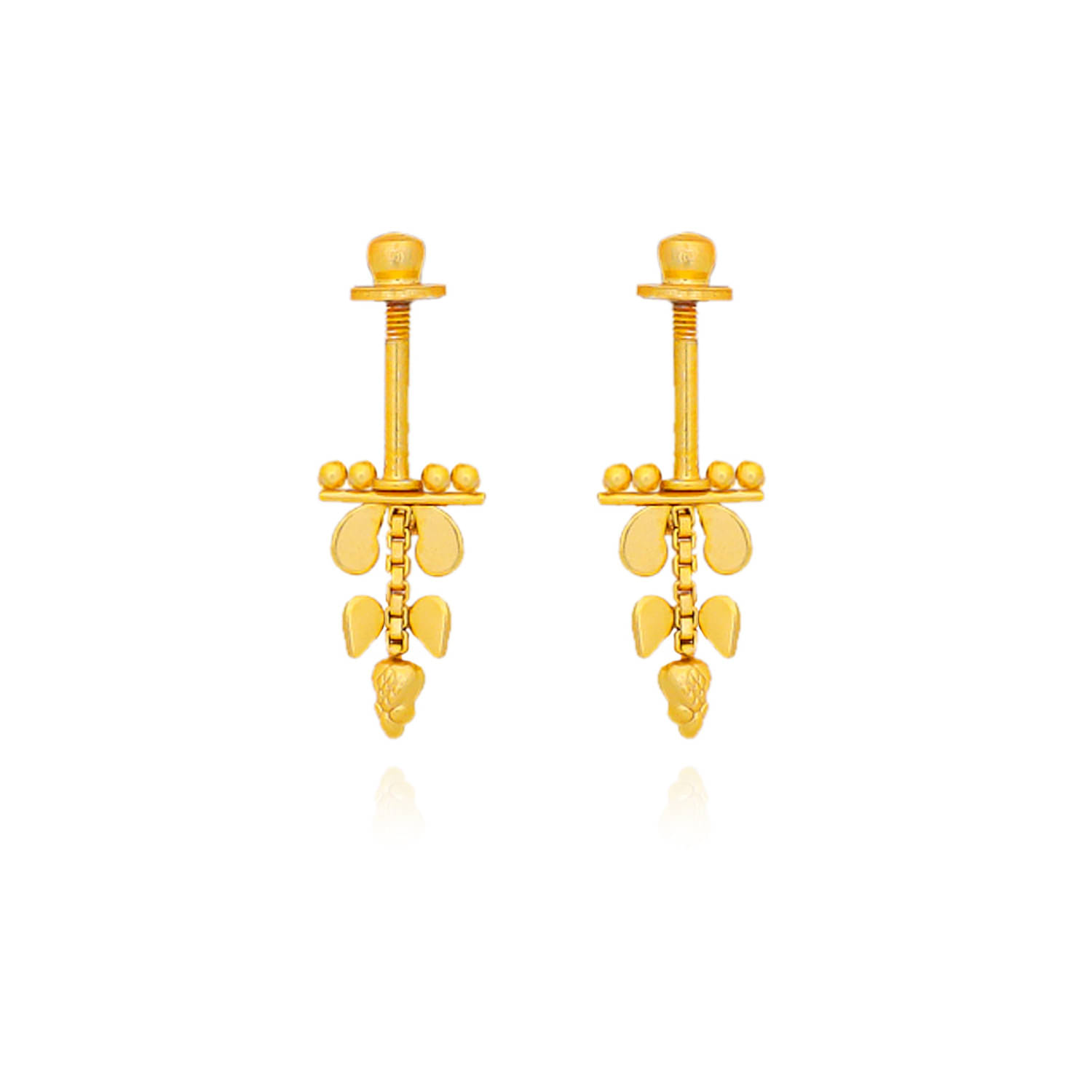     			LUV FASHION Golden Chandbalis Earrings ( Pack of 1 )