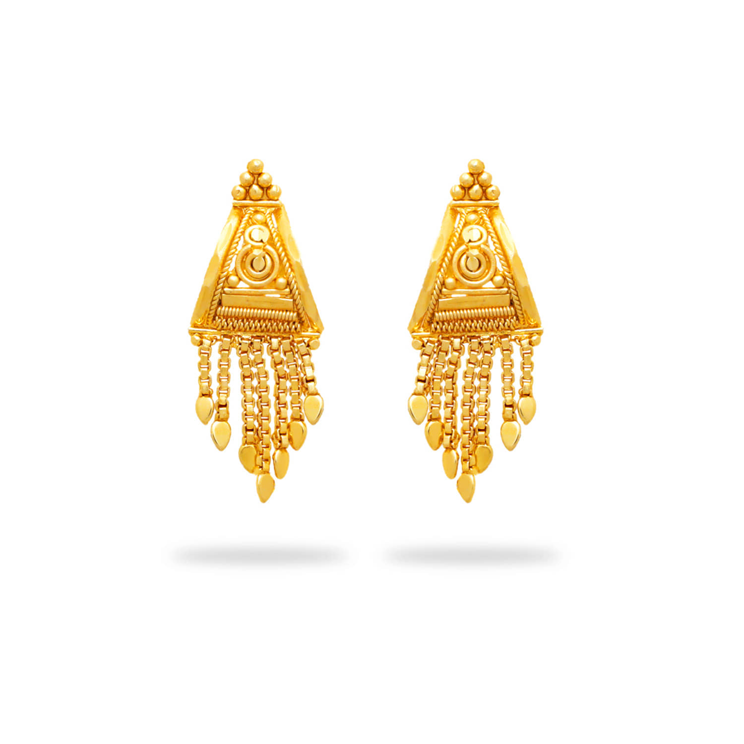 LUV FASHION Golden Chandbalis Earrings ( Pack of 1 ) - Earrings | Buy online on ZillyBuy