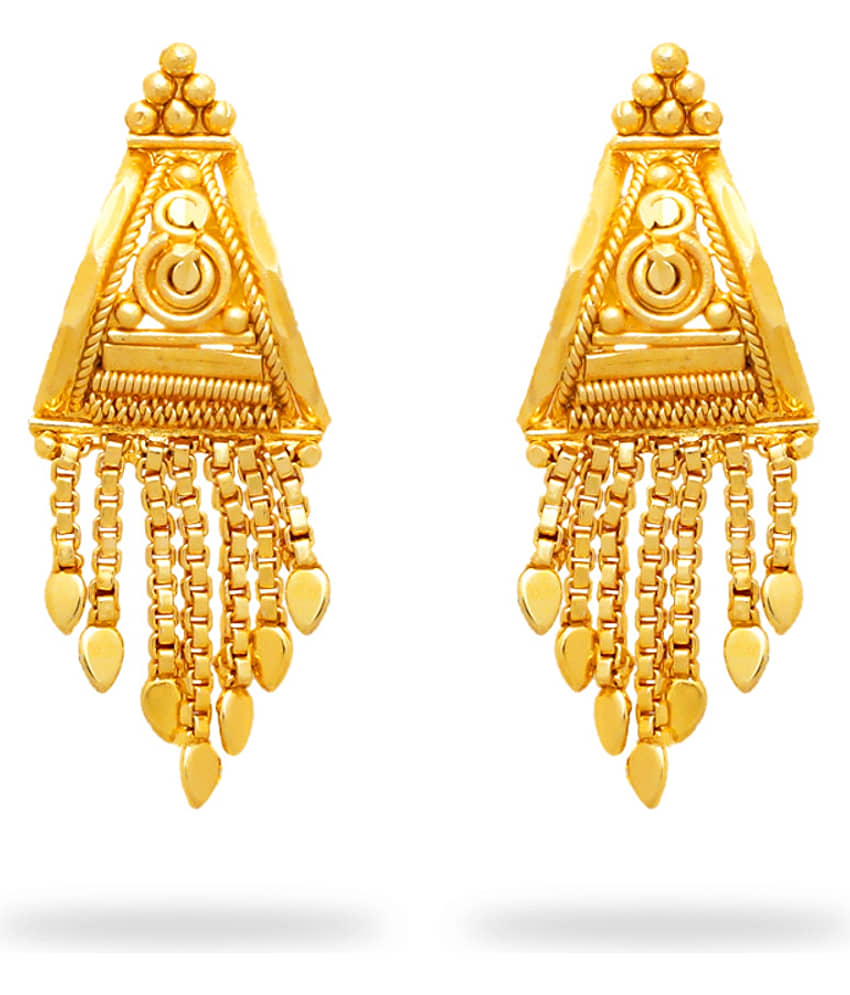 LUV FASHION Golden Chandbalis Earrings ( Pack of 1 ) - Earrings | Buy online on ZillyBuy